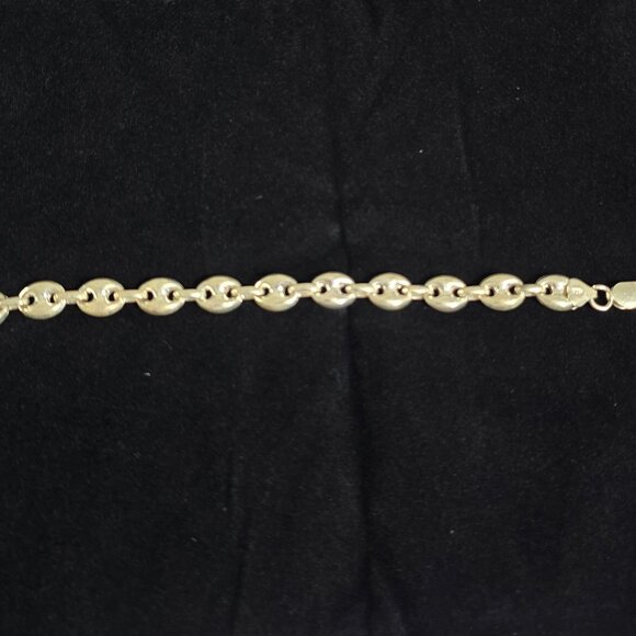 VTG Sterling Silver Bracelet Mariner Anchor Link Chain Hollow Puffy 7" 925 Italy - Picture 4 of 9